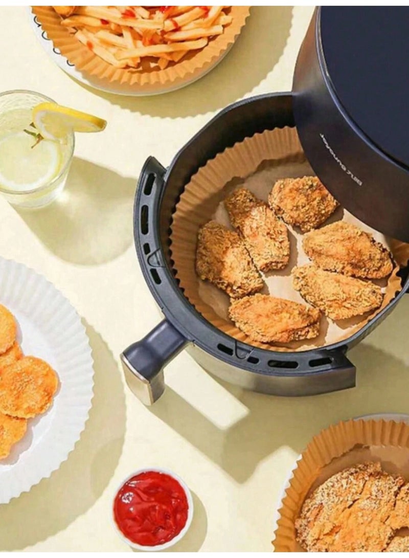 20 قطعة ورق مقلاة هوائية للاستعمال مرة واحدة، بطانات ورق برشمان غير لاصقة، ورق خبز مستدير آمن للغذاء، مستلزمات قلاية هوائية دائرية، ورق حماية المقلاة من الزيوت والالتصاق، قاعدة ورق للمقلاة الهوائية مقاس 16×20 سم، بطانات ورقية مقاومة للحرارة والماء والزيوت، ورق زبدة دائري للفرن والميكروويف والطبخ، اكسسوارات قلاية هوائية سهلة التنظيف، طقم بطانة ورقية مانعة للالتصاق للخبز والقلي، مقاس قياسي عرض 16 سم وطول 20 سم. - Image 5